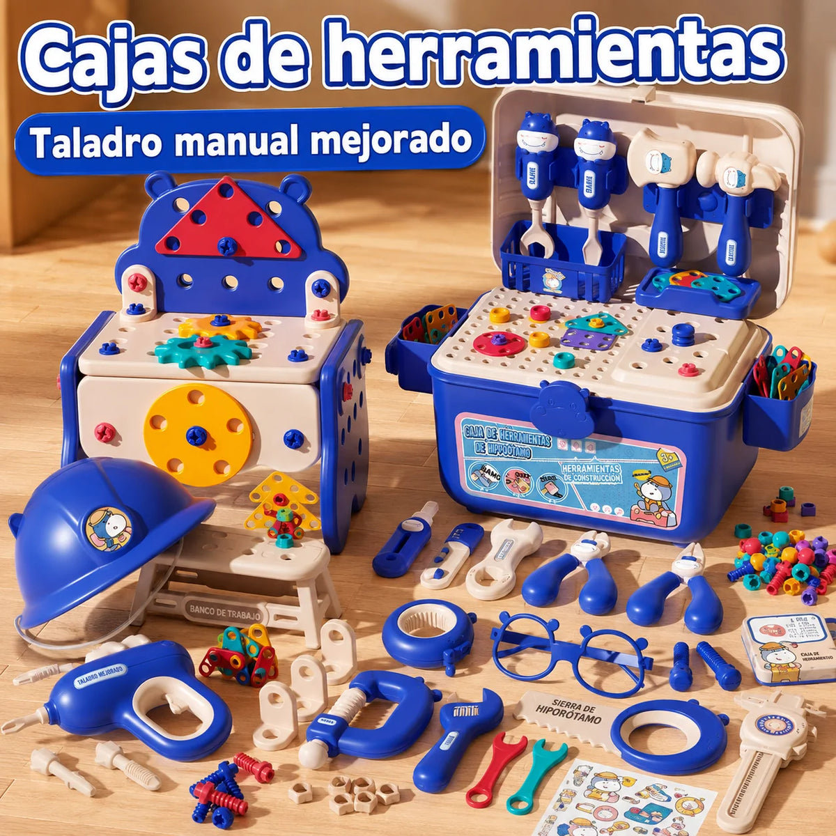 Caja de Herramientas de 92 piezas que Estimula la Creatividad en los niños