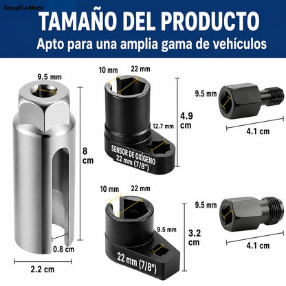 Extractor profesional para sensores de oxígeno rápido, seguro y fácil de usar