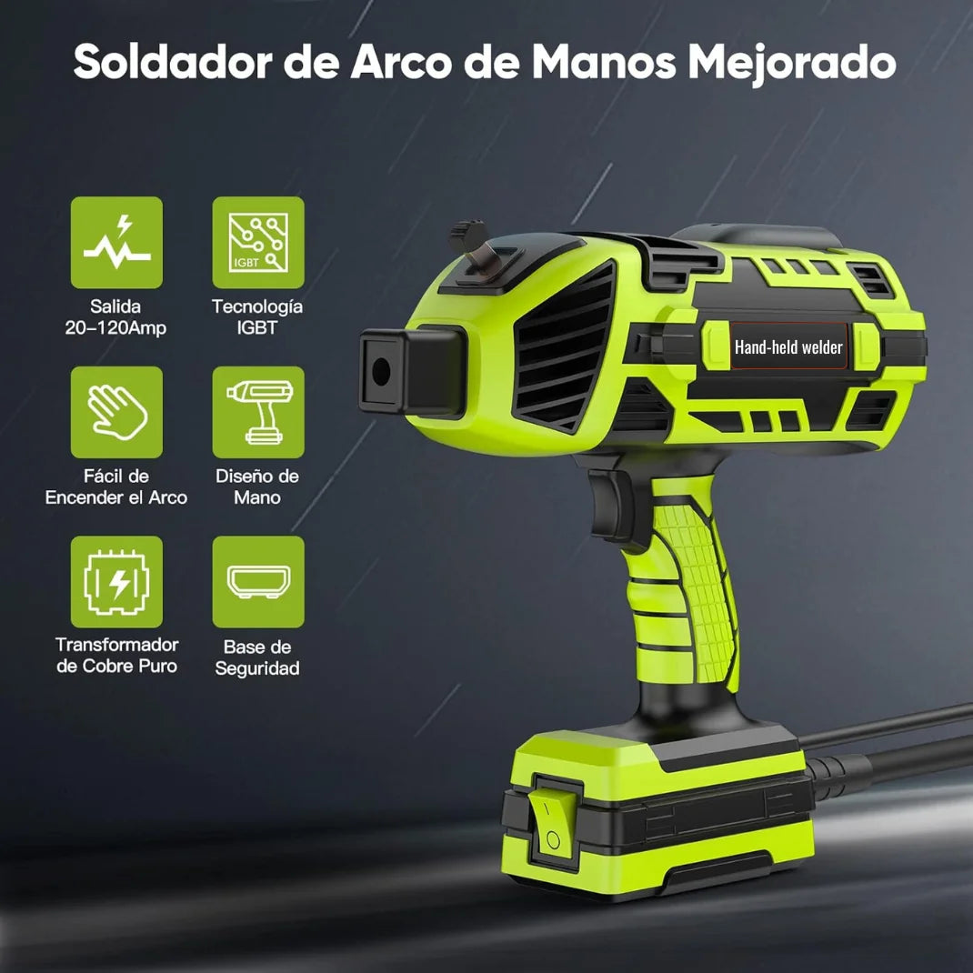 Soldador de Arco Portátil de Mano 120A para Soldar con una Sola Mano en Cualquier Lugar