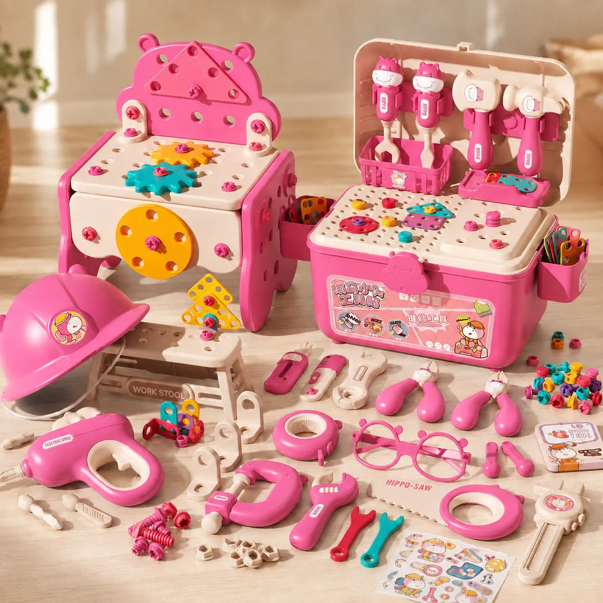 Caja de Herramientas de 92 piezas que Estimula la Creatividad en los niños