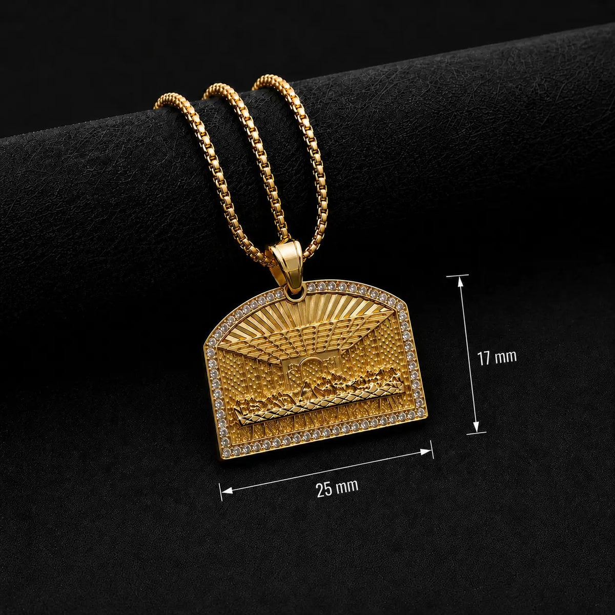 Cadena Inspirada en la Última Cena, símbolo de fe, protección y devoción.