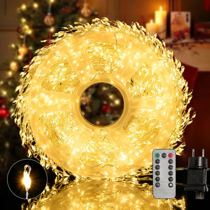 Luz de Hada Navideña de 20 Metros con 600 Luces LED para Decorar tu Hogar esta Navidad